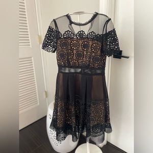 AQUA Black Lace Dress